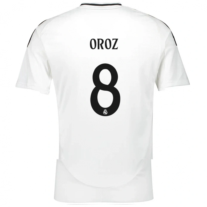 Danxen Hombre Camiseta Maite Oroz #8 Blanco 1ª Equipación 2024/25 La Camisa
