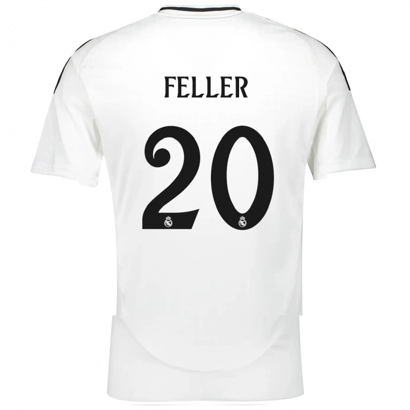 Danxen Hombre Camiseta Naomie Feller #20 Blanco 1ª Equipación 2024/25 La Camisa