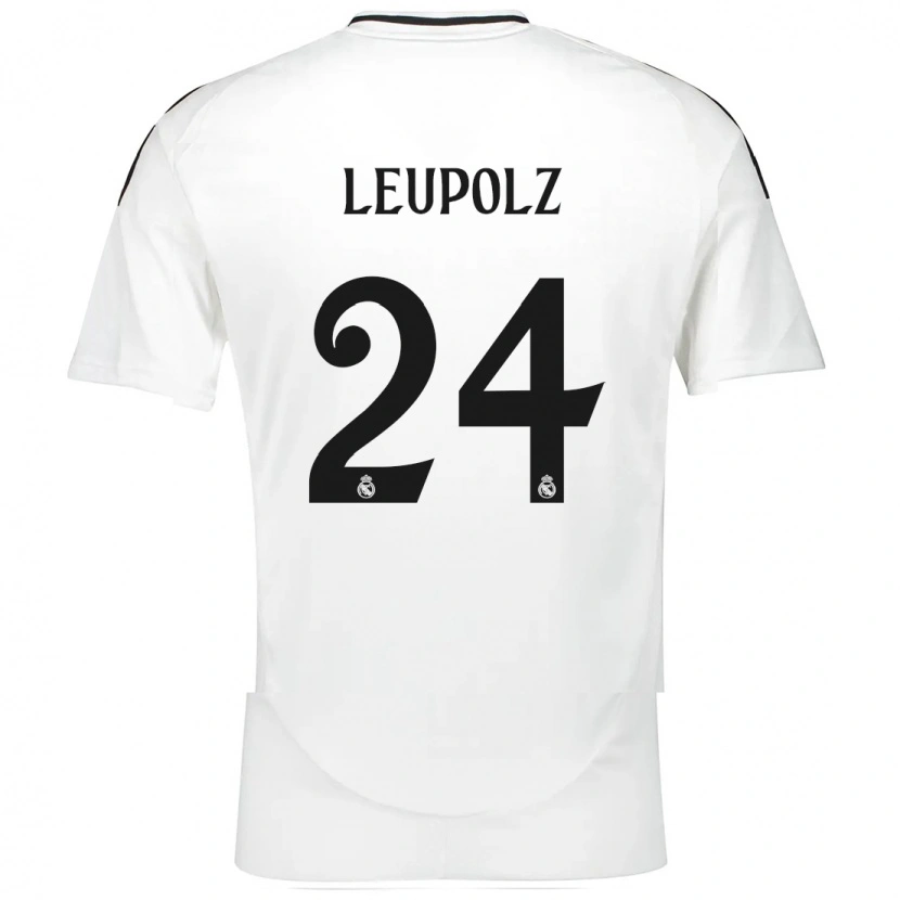 Danxen Hombre Camiseta Melanie Leupolz #24 Blanco 1ª Equipación 2024/25 La Camisa