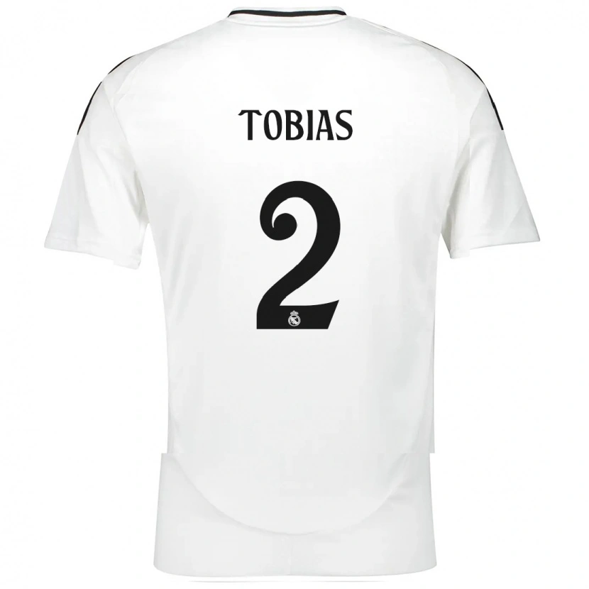Danxen Hombre Camiseta Vinícius Tobias #2 Blanco 1ª Equipación 2024/25 La Camisa
