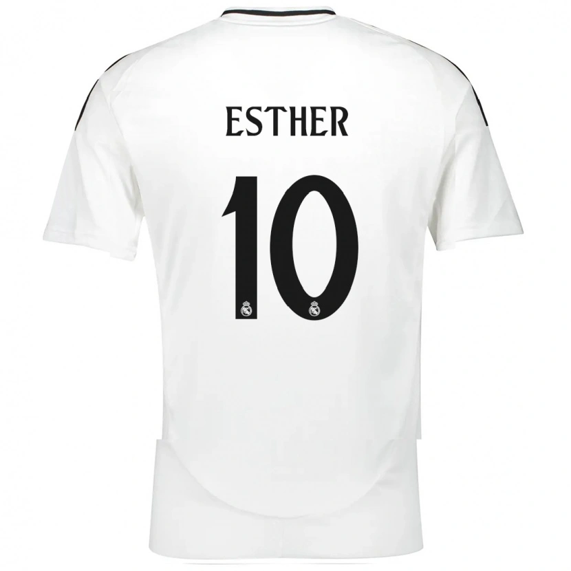 Danxen Hombre Camiseta Esther Gonzalez #10 Blanco 1ª Equipación 2024/25 La Camisa