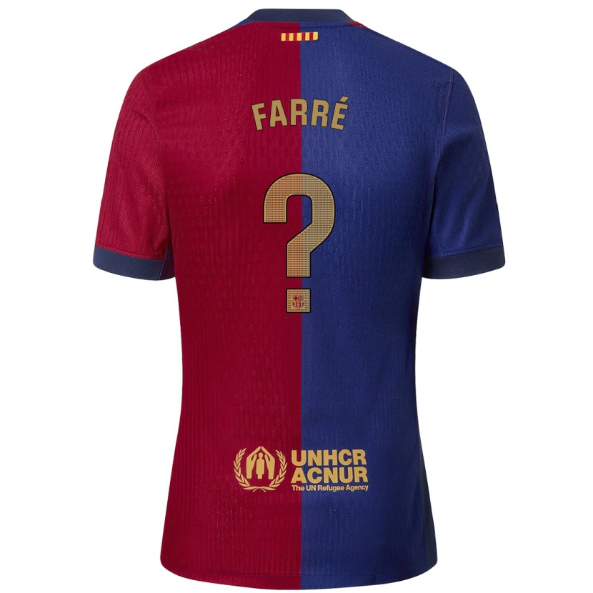 Danxen Hombre Camiseta Landry Farré #0 Azul Rojo 1ª Equipación 2024/25 La Camisa