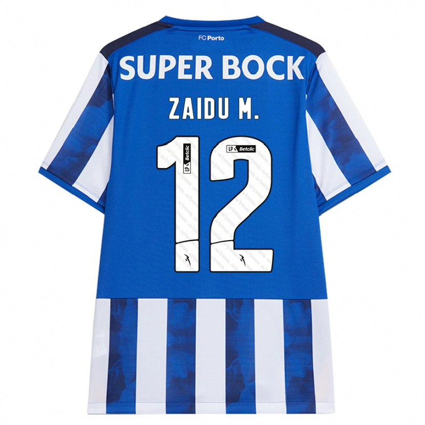 Danxen Hombre Camiseta Zaidu #12 Azul Blanco 1ª Equipación 2024/25 La Camisa