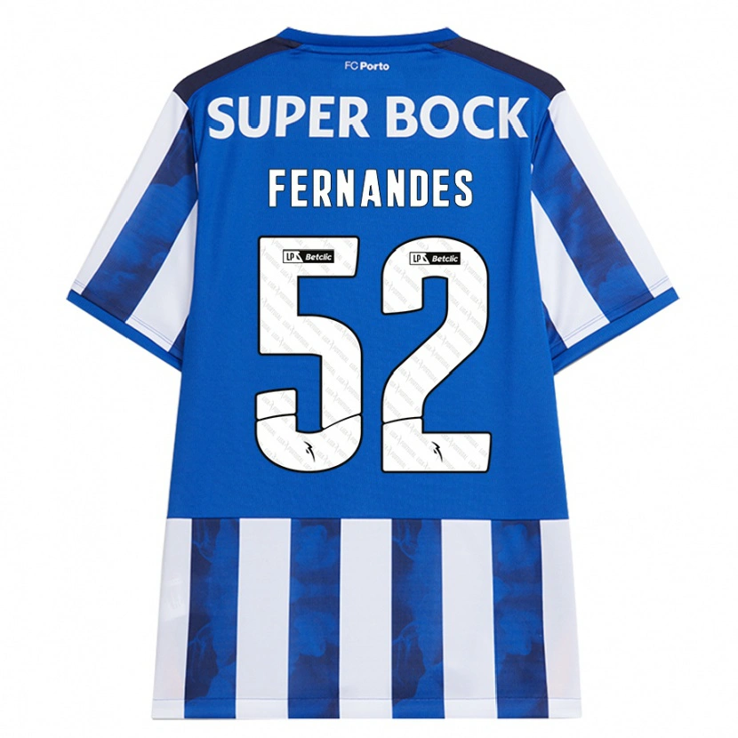 Danxen Hombre Camiseta Martim Fernandes #52 Azul Blanco 1ª Equipación 2024/25 La Camisa
