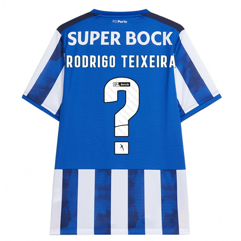 Danxen Hombre Camiseta Rodrigo Teixeira #0 Azul Blanco 1ª Equipación 2024/25 La Camisa