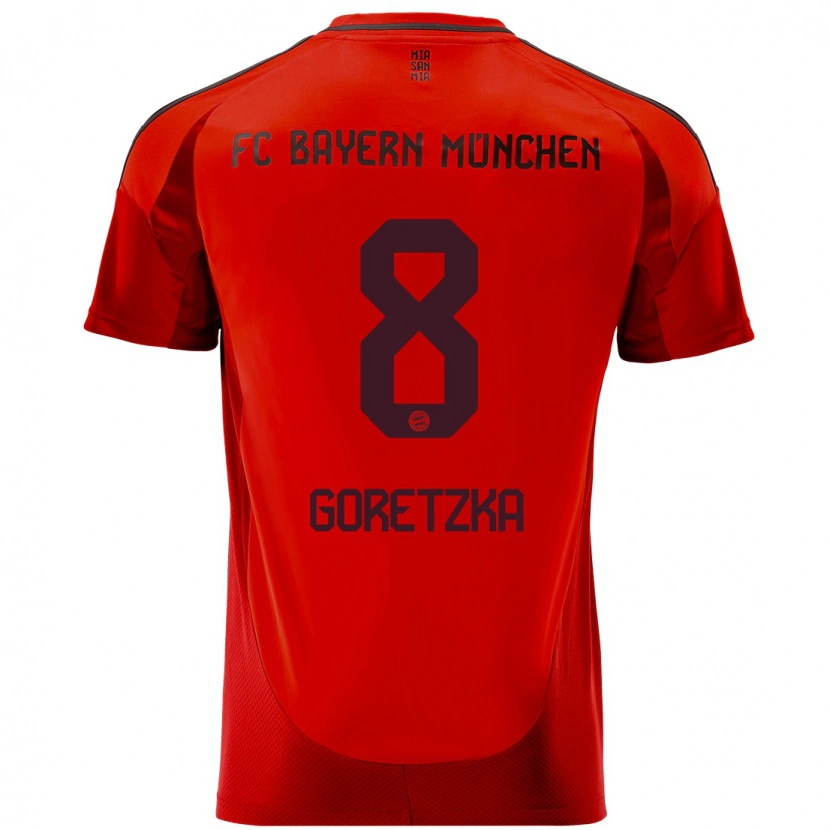 Danxen Hombre Camiseta Leon Goretzka #8 Rojo 1ª Equipación 2024/25 La Camisa