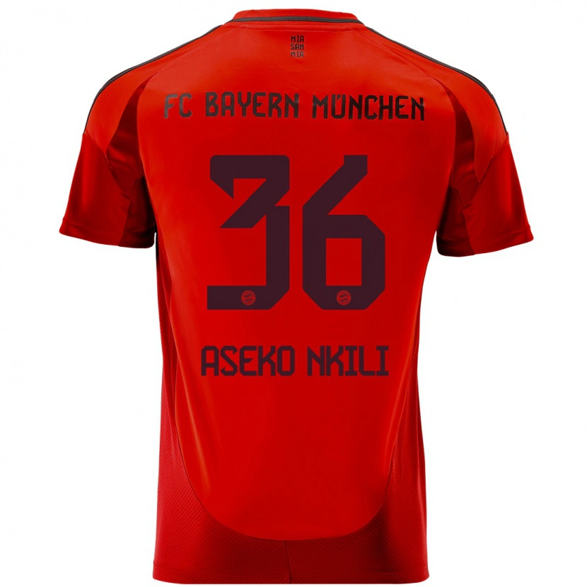 Danxen Hombre Camiseta Noël Aséko Nkili #36 Rojo 1ª Equipación 2024/25 La Camisa