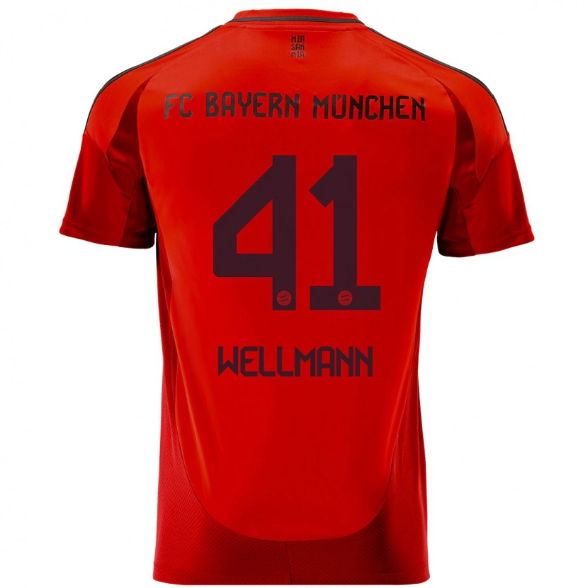 Danxen Hombre Camiseta Anna Wellmann #41 Rojo 1ª Equipación 2024/25 La Camisa