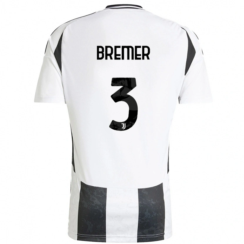 Danxen Hombre Camiseta Bremer #3 Blanco Negro 1ª Equipación 2024/25 La Camisa