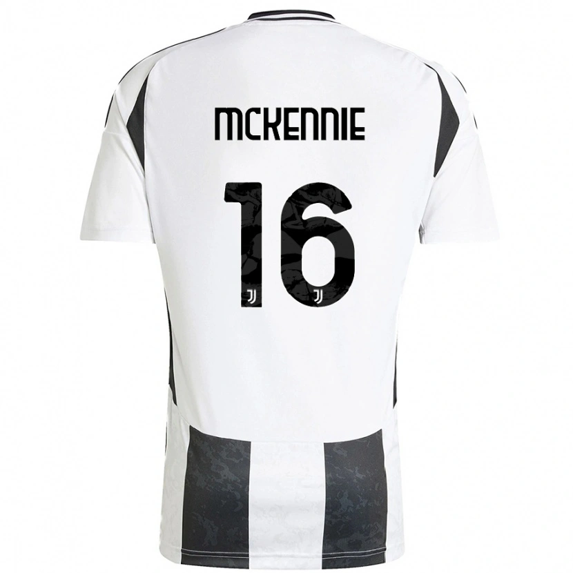 Danxen Hombre Camiseta Weston Mckennie #16 Blanco Negro 1ª Equipación 2024/25 La Camisa