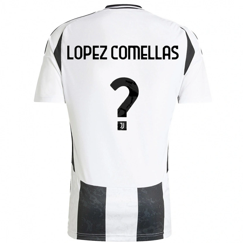 Danxen Hombre Camiseta Ivan Lopez Comellas #0 Blanco Negro 1ª Equipación 2024/25 La Camisa