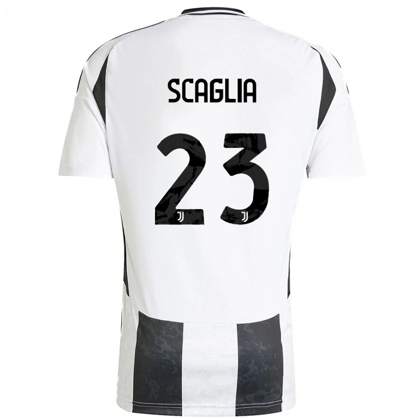Danxen Hombre Camiseta Filippo Scaglia #23 Blanco Negro 1ª Equipación 2024/25 La Camisa
