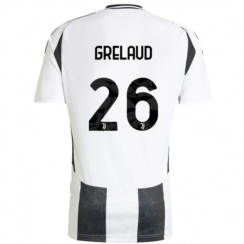 Danxen Hombre Camiseta Josue Grelaud #26 Blanco Negro 1ª Equipación 2024/25 La Camisa