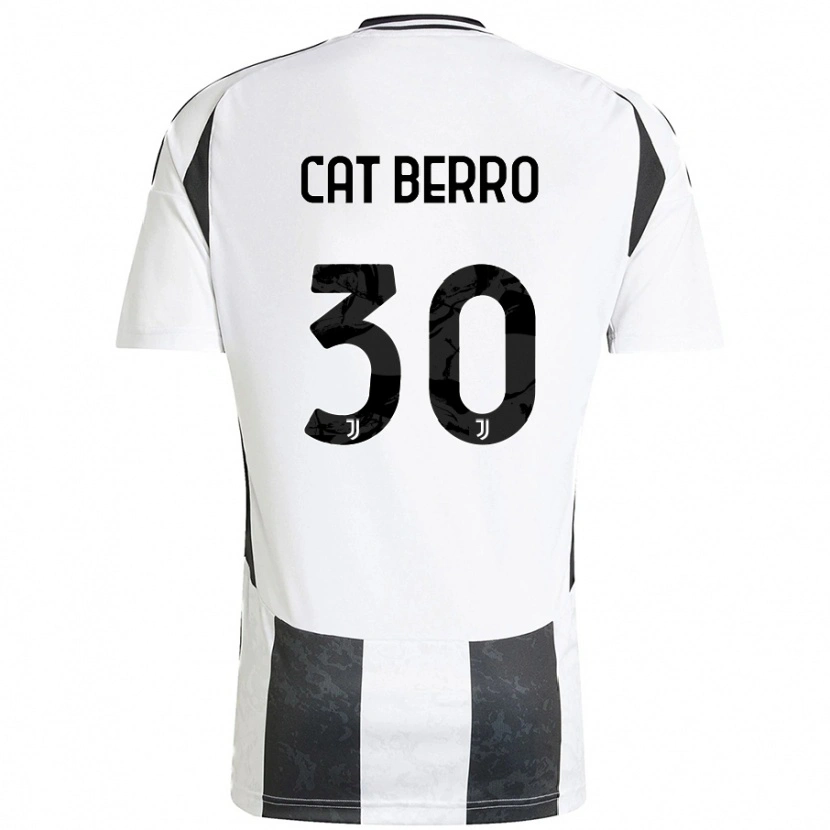Danxen Hombre Camiseta Simone Cat Berro #30 Blanco Negro 1ª Equipación 2024/25 La Camisa