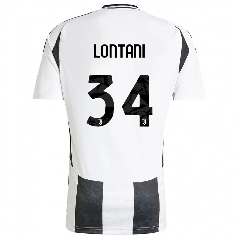 Danxen Hombre Camiseta Matteo Lontani #34 Blanco Negro 1ª Equipación 2024/25 La Camisa