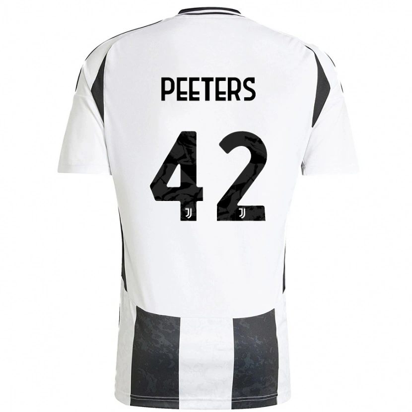 Danxen Hombre Camiseta Daouda Peeters #42 Blanco Negro 1ª Equipación 2024/25 La Camisa