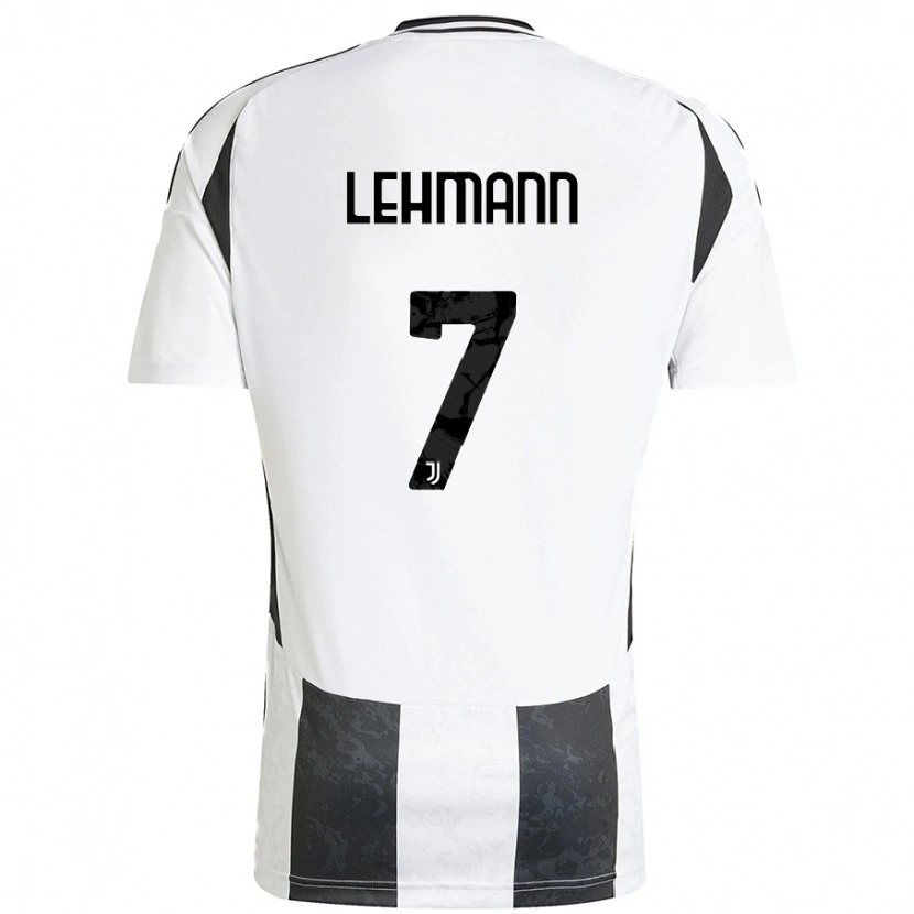 Danxen Hombre Camiseta Alisha Lehmann #7 Blanco Negro 1ª Equipación 2024/25 La Camisa