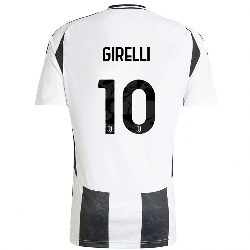 Danxen Hombre Camiseta Cristiana Girelli #10 Blanco Negro 1ª Equipación 2024/25 La Camisa