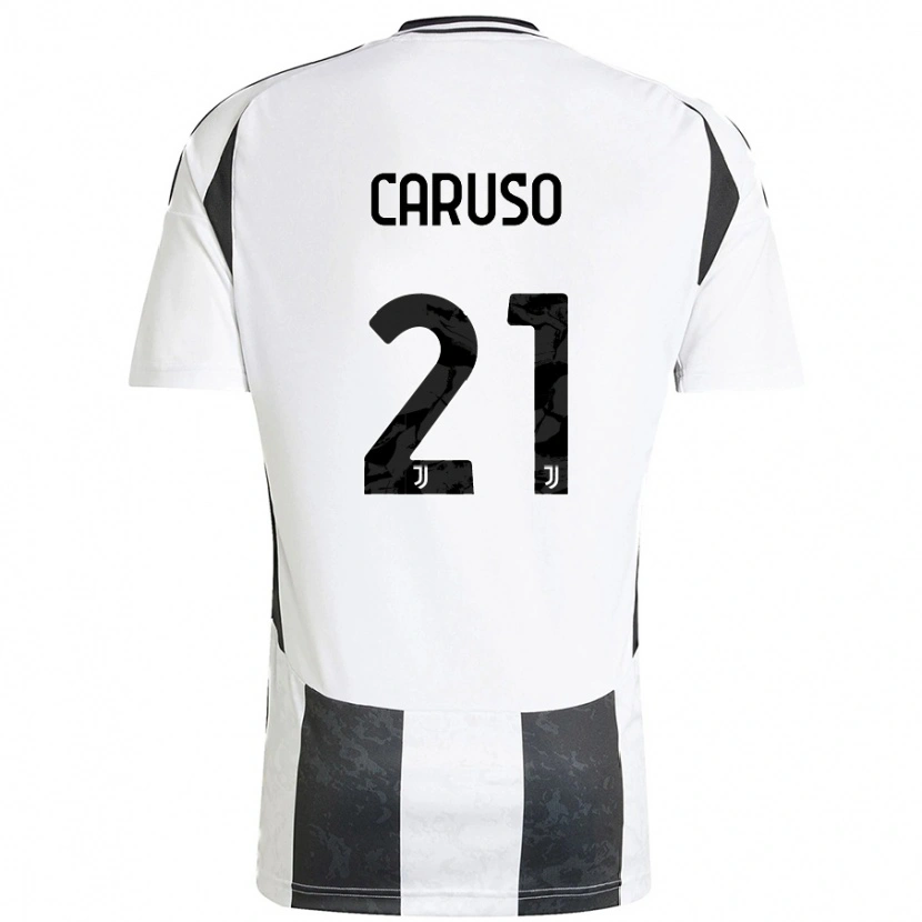 Danxen Hombre Camiseta Arianna Caruso #21 Blanco Negro 1ª Equipación 2024/25 La Camisa