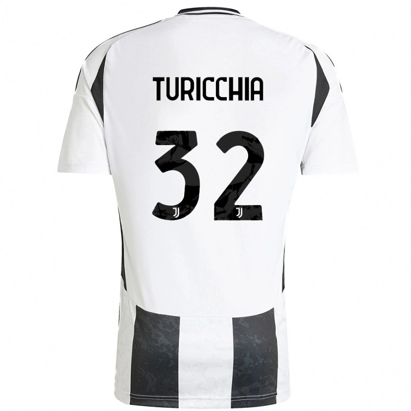 Danxen Hombre Camiseta Riccardo Turicchia #32 Blanco Negro 1ª Equipación 2024/25 La Camisa