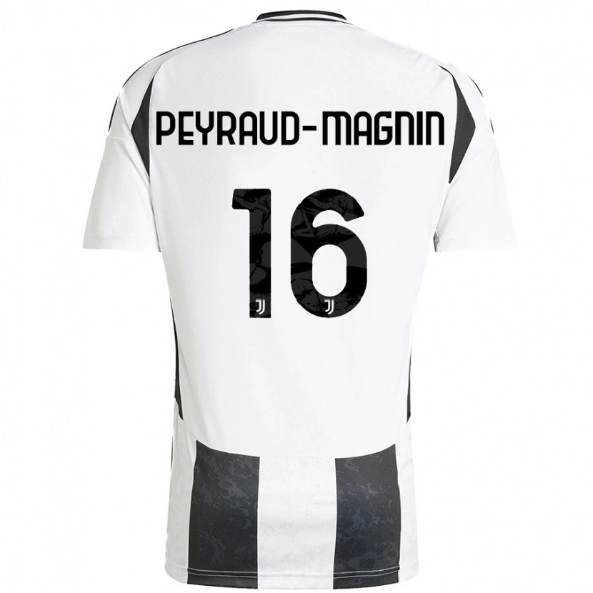 Danxen Hombre Camiseta Pauline Peyraud-Magnin #16 Blanco Negro 1ª Equipación 2024/25 La Camisa