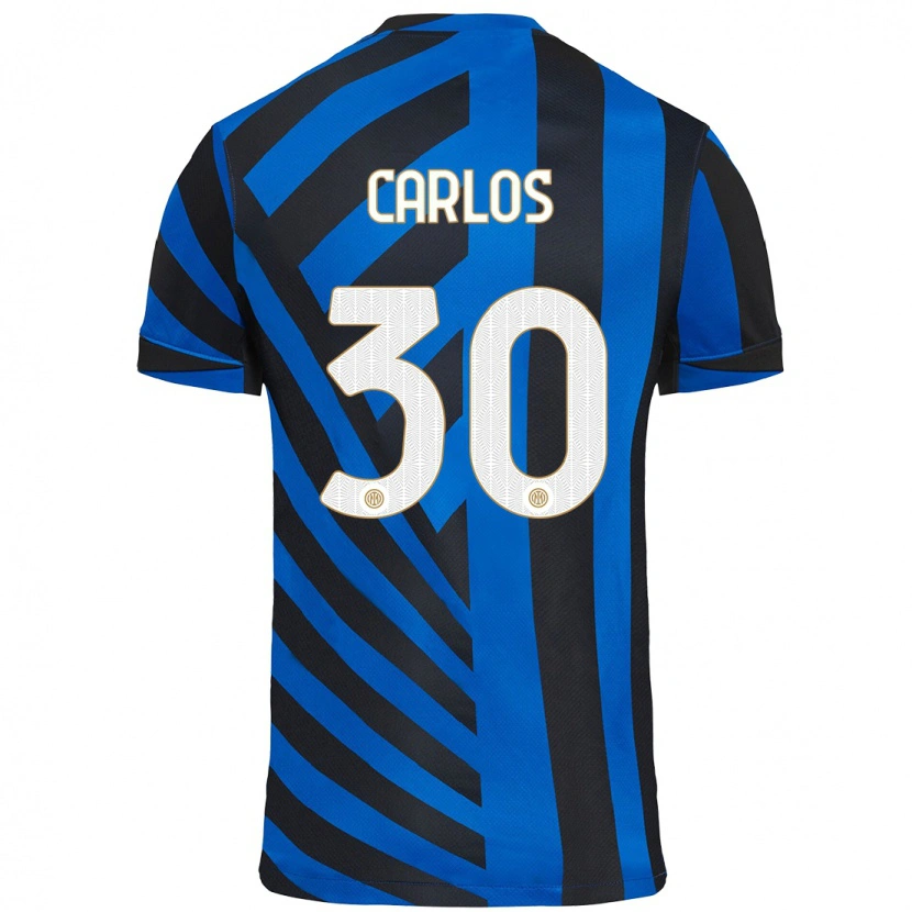 Danxen Hombre Camiseta Carlos Augusto #30 Azul Negro 1ª Equipación 2024/25 La Camisa