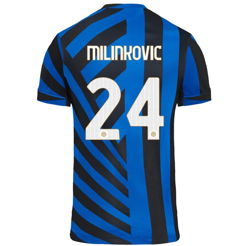Danxen Hombre Camiseta Marija Milinković #24 Azul Negro 1ª Equipación 2024/25 La Camisa