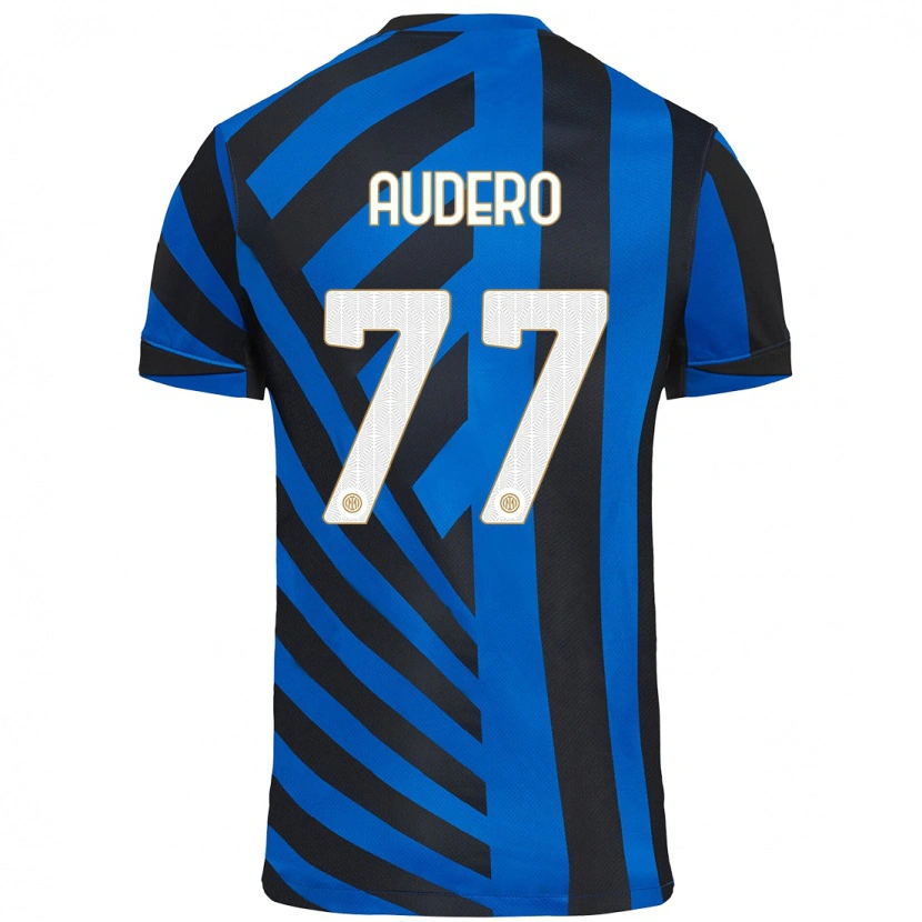 Danxen Hombre Camiseta Emil Audero #77 Azul Negro 1ª Equipación 2024/25 La Camisa