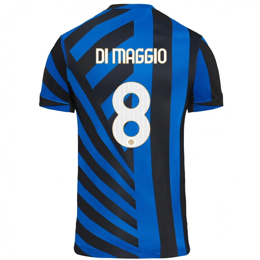 Danxen Hombre Camiseta Luca Di Maggio #8 Azul Negro 1ª Equipación 2024/25 La Camisa