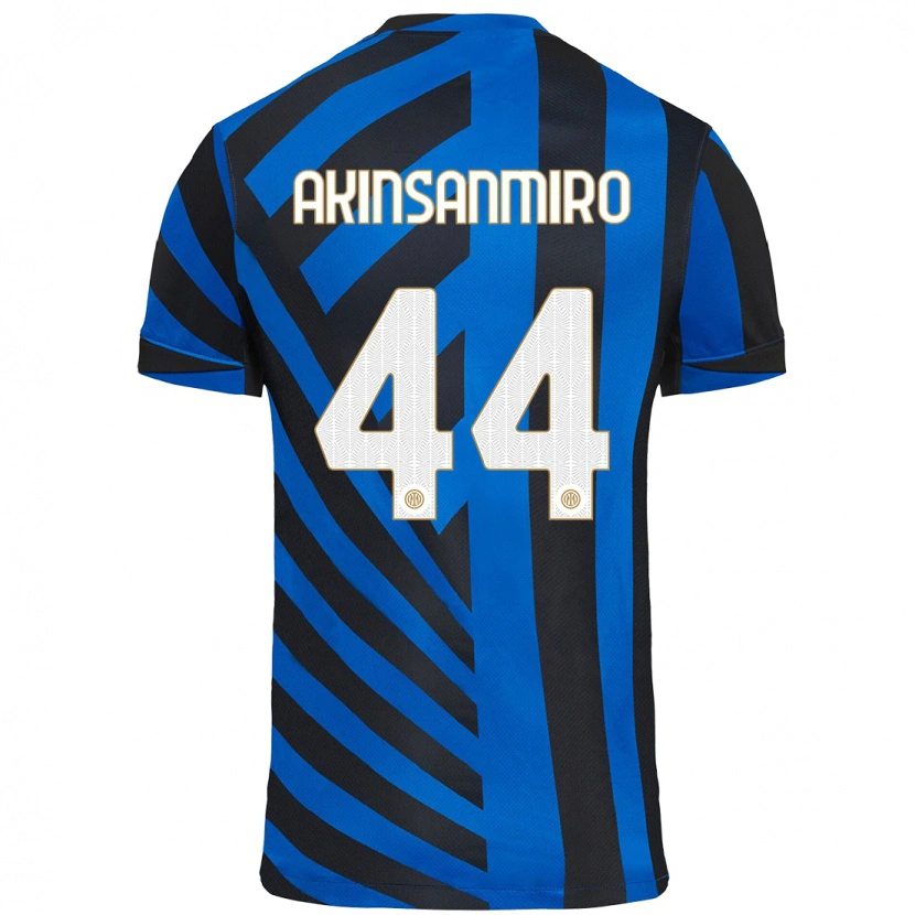 Danxen Hombre Camiseta Ebenezer Akinsanmiro #44 Azul Negro 1ª Equipación 2024/25 La Camisa