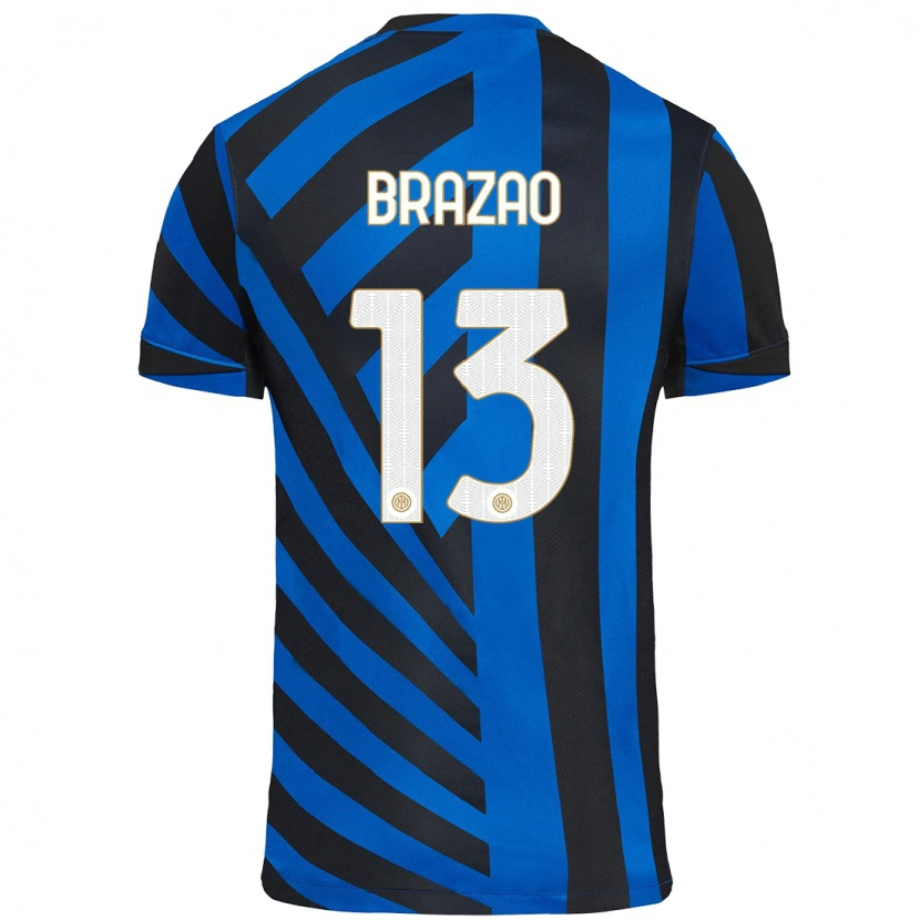 Danxen Hombre Camiseta Gabriel Brazao #13 Azul Negro 1ª Equipación 2024/25 La Camisa