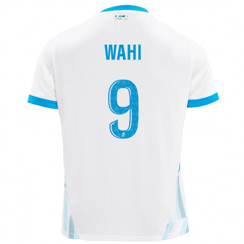 Danxen Hombre Camiseta Elye Wahi #9 Blanco Azul Cielo 1ª Equipación 2024/25 La Camisa