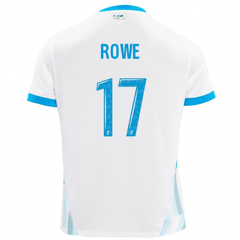 Danxen Hombre Camiseta Jonathan Rowe #17 Blanco Azul Cielo 1ª Equipación 2024/25 La Camisa