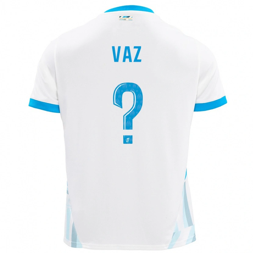 Danxen Hombre Camiseta Robinio Vaz #0 Blanco Azul Cielo 1ª Equipación 2024/25 La Camisa