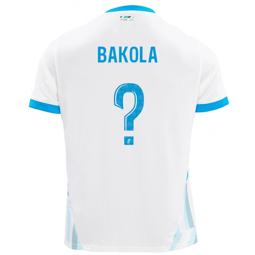 Danxen Hombre Camiseta Darryl Bakola #0 Blanco Azul Cielo 1ª Equipación 2024/25 La Camisa