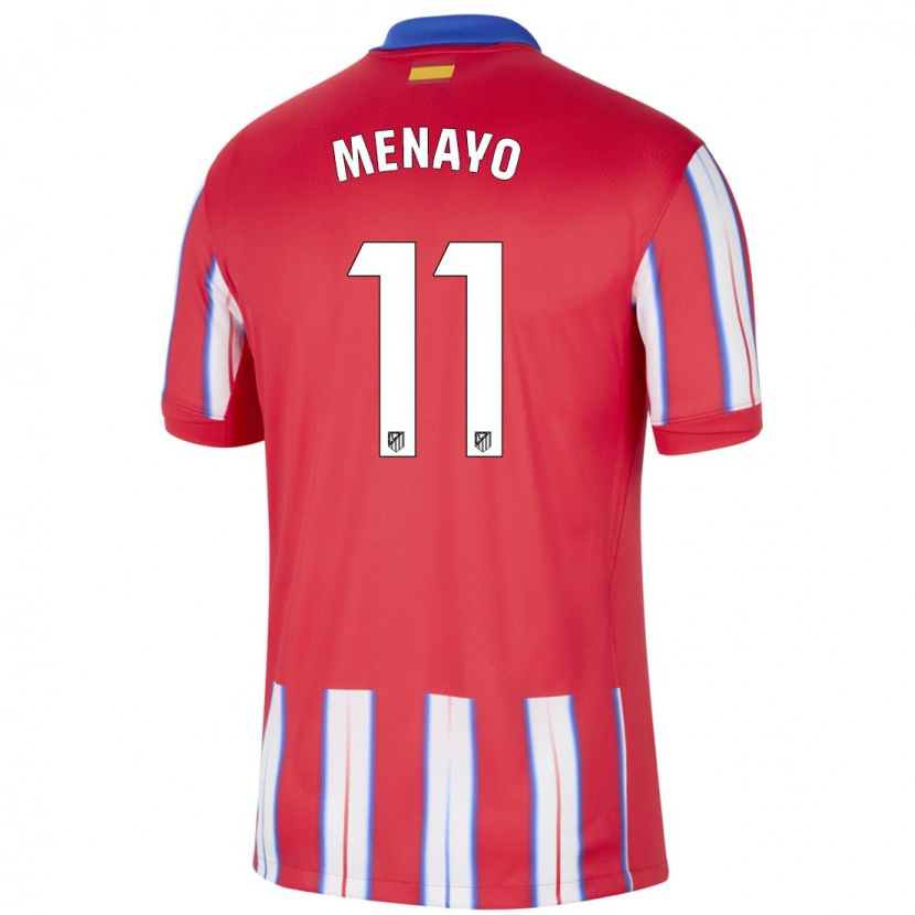Danxen Hombre Camiseta Carmen Menayo #11 Rojo Blanco Azul 1ª Equipación 2024/25 La Camisa