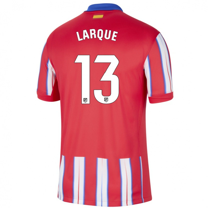 Danxen Hombre Camiseta Patricia Larqué #13 Rojo Blanco Azul 1ª Equipación 2024/25 La Camisa