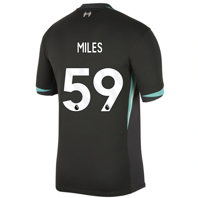Danxen Hombre Camiseta Terence Miles #59 Negro Antracita Blanco 2ª Equipación 2024/25 La Camisa