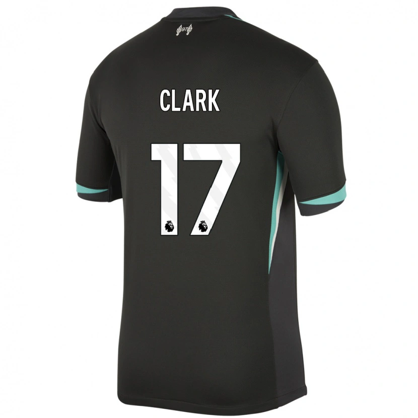 Danxen Hombre Camiseta Jenna Clark #17 Negro Antracita Blanco 2ª Equipación 2024/25 La Camisa