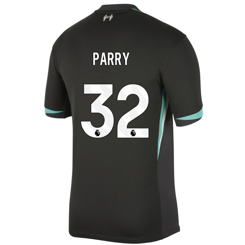 Danxen Hombre Camiseta Lucy Parry #32 Negro Antracita Blanco 2ª Equipación 2024/25 La Camisa