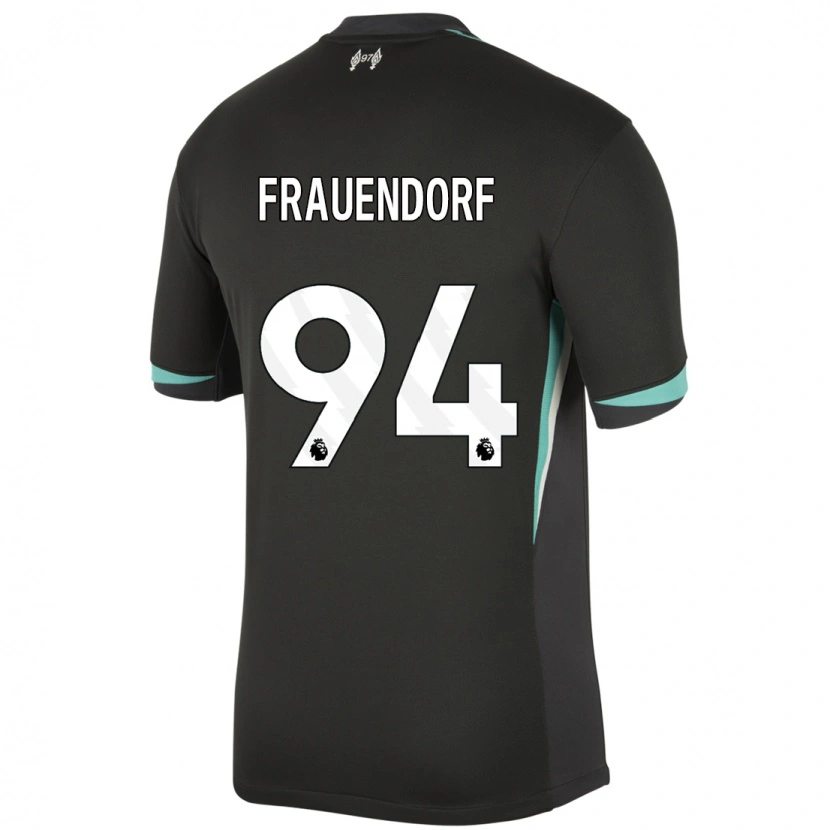 Danxen Hombre Camiseta Melkamu Frauendorf #94 Negro Antracita Blanco 2ª Equipación 2024/25 La Camisa