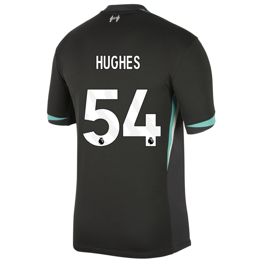 Danxen Hombre Camiseta Liam Hughes #54 Negro Antracita Blanco 2ª Equipación 2024/25 La Camisa