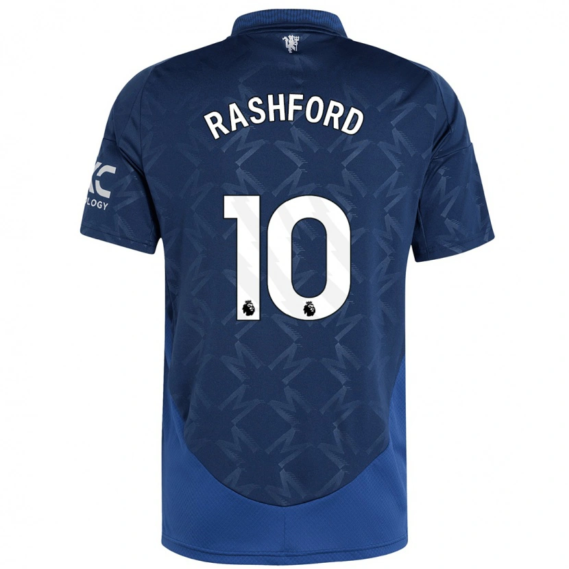 Danxen Hombre Camiseta Marcus Rashford #10 Índigo 2ª Equipación 2024/25 La Camisa