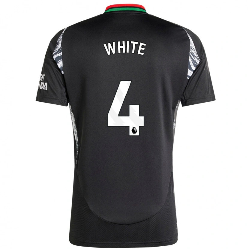 Danxen Hombre Camiseta Ben White #4 Negro 2ª Equipación 2024/25 La Camisa
