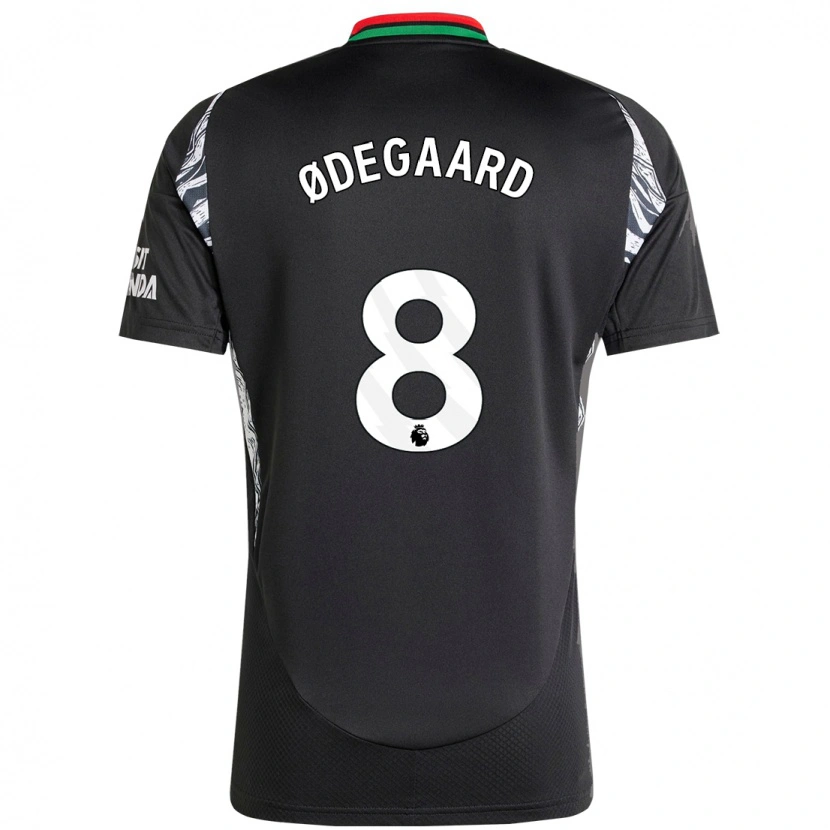 Danxen Hombre Camiseta Martin Ødegaard #8 Negro 2ª Equipación 2024/25 La Camisa