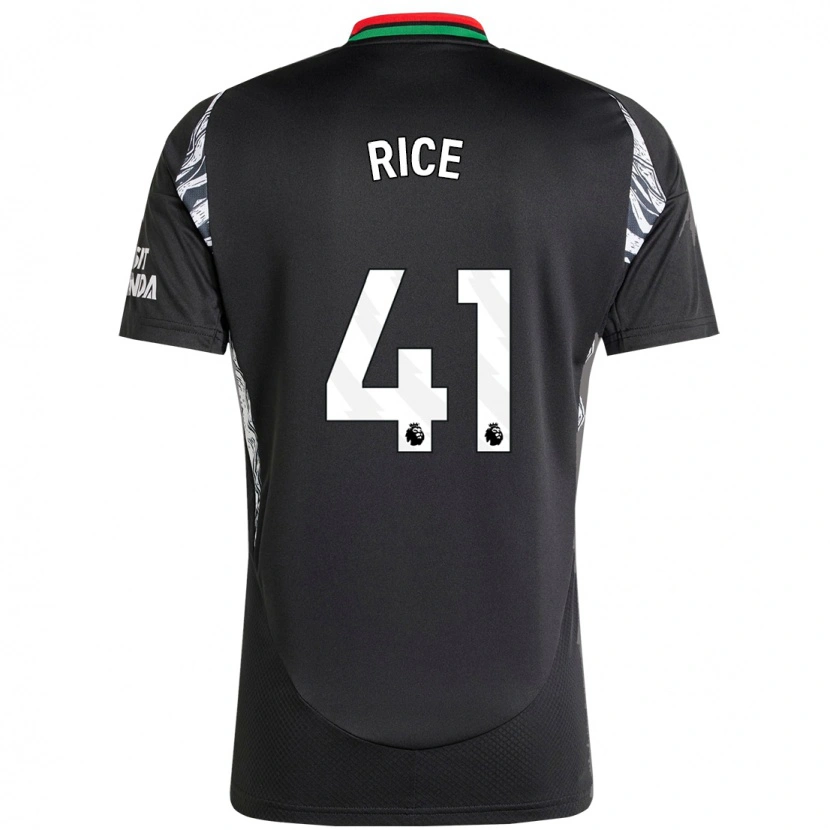 Danxen Hombre Camiseta Declan Rice #41 Negro 2ª Equipación 2024/25 La Camisa