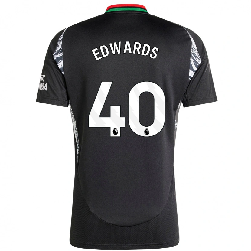 Danxen Hombre Camiseta Khayon Edwards #40 Negro 2ª Equipación 2024/25 La Camisa
