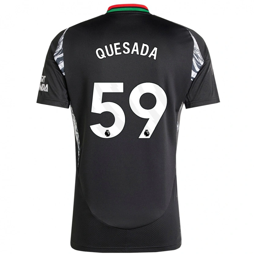 Danxen Hombre Camiseta Elián Quesada #59 Negro 2ª Equipación 2024/25 La Camisa