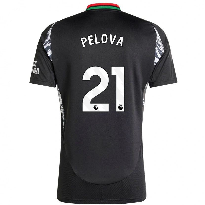 Danxen Hombre Camiseta Victoria Pelova #21 Negro 2ª Equipación 2024/25 La Camisa