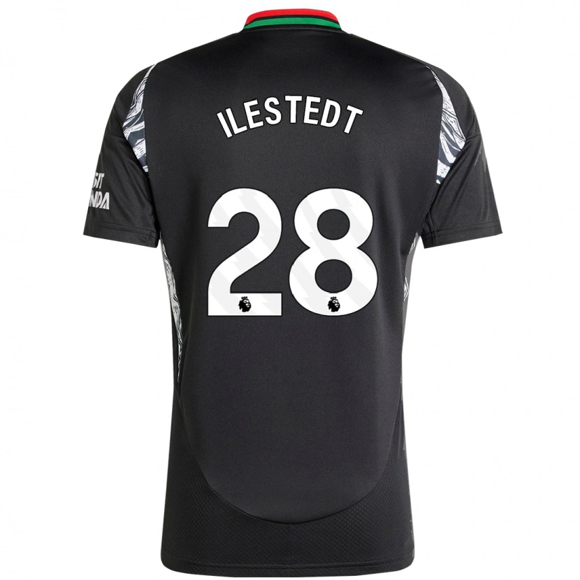 Danxen Hombre Camiseta Amanda Ilestedt #28 Negro 2ª Equipación 2024/25 La Camisa